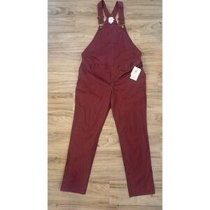 Hatch for Target The Nines Maternity Overalls Size 2 Rust Red Adjustable Strap‎